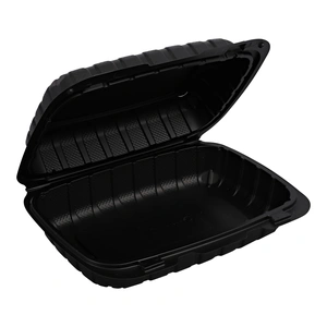 9X6 BLACK MINERAL FILLED HOAGIE CONTAINER